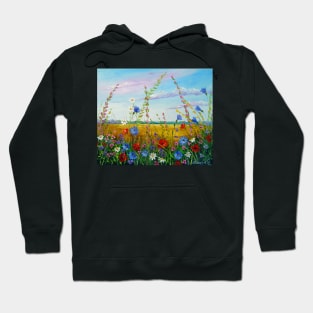 Field in summer flowers Hoodie